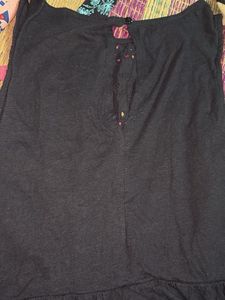 black Blue Eyelet Dress