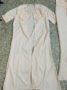 Comfortable Nightsuit with over coat Set