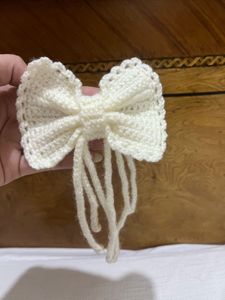Handmade Crochet Bow Hair Clip