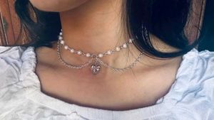 Charming Pearl & Heart Necklace