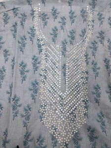Embellished unstiched suit