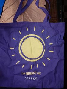 Vibrant Purple Tote Bag: Look at the Bright Side