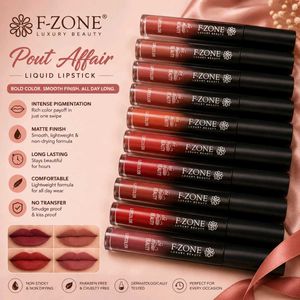 F-ZONE Pout Affair Liquid Lipstick Set of 12
