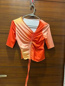 Chic Ruched Ombre Top