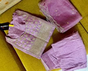 Beautiful Colour Embroidered Work Kurta Set