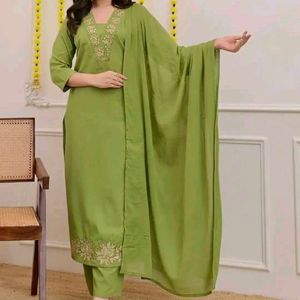 Elegant Green Kurta Set with Dupatta