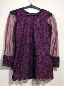 Elegant Sequin Embroidered sharara kurti
