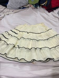 Tiered Ruffle Skirt with Sequins