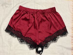 Red Lace Pajama Shorts