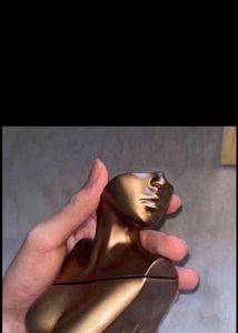Unique Gold Bust Perfume Bottle