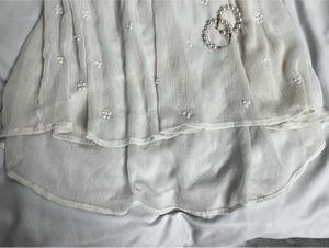 Chic Off-White Embellished Gown🤍