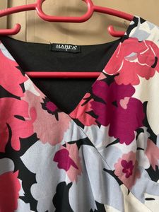 Floral Print Dress with Belt