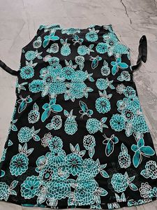 Chic Black Floral Print Sleeveless Dress