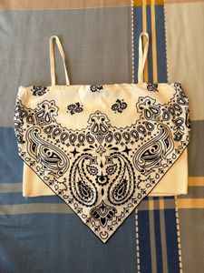 Paisley Bandana Crop Top
