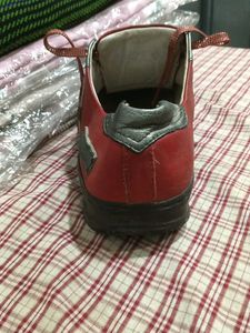 Unique Red &amp; Silver Sneakers