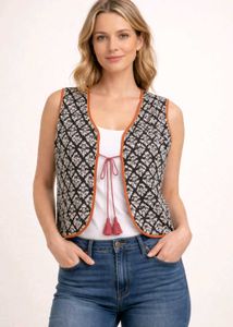 Indian Print Vest Coat