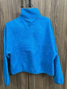 TNA Aritzia Blue Fleece Quarter Zip