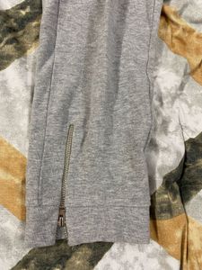 Grey Zipper Detail Joggers