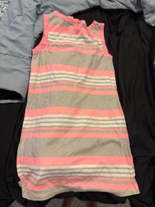 Striped Sleeveless Casual Dress
