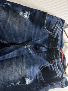 Stylish Ripped Blue Jeans