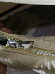 Stylish butter yellow Ruched Shoulder Bag