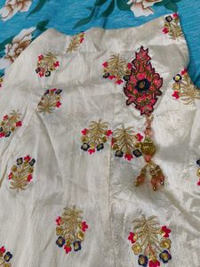 Girls' Embroidered Lehenga Choli Set