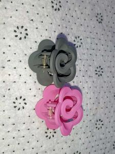 Colorful Flower Hair Clips - Set of 10