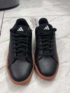 Adidas Black Gum Sole Sneakers