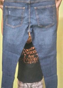 Distressed Blue Denim Jeans