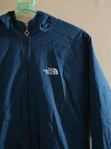 North Face Men Jacket Blue With Cap