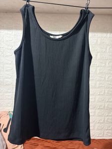 Black Ribbed Tank Top