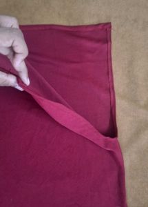 Maroon High-Waisted Slit Skirt
