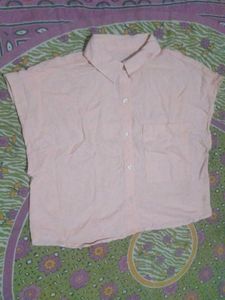 Light Pink Collared Button-Up Shirt