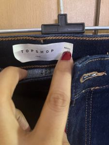 Topshop Super Stretch Navy Formal Jeans