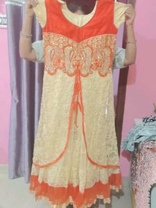 long netted gown