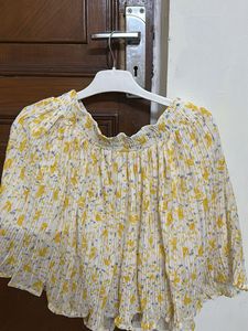 Yellow cute Floral Skirt