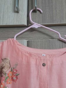 embroidery kurta side cuts available with flaws