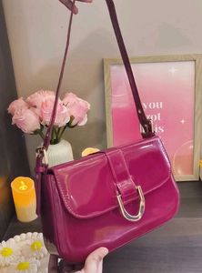 Glossy Magenta Shoulder Bag