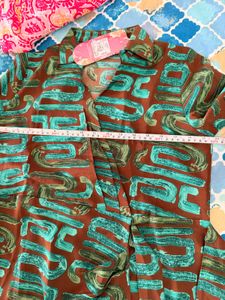Stylish Brown dress with Abstract Print