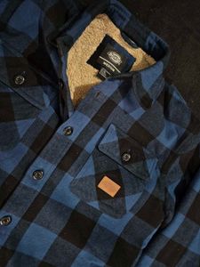 Dickies Men's Blue Plaid Flannel Jacket