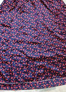 #Navy Blue Floral Print lhnga