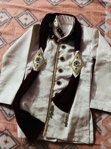 Elegant Brocade Kurta Set with Scarf (each 550)