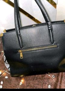 Coach Black Snake Trim Tote Bag