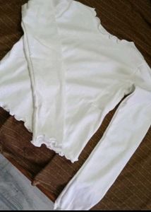 White Long Sleeve Top