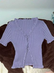Pinteresty cute Ruffle Knit Cardigan Top