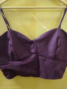 Elegant Purple Crop Top