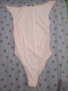 Women's Pink One-Shoulder Bodysuit