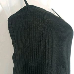SHEIN Black Ribbed Bodysuit