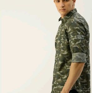 Best fitting Flying Machine Camouflage Print Shirt