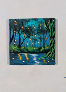 Enchanting Forest Night Painting